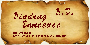 Miodrag Damčević vizit kartica